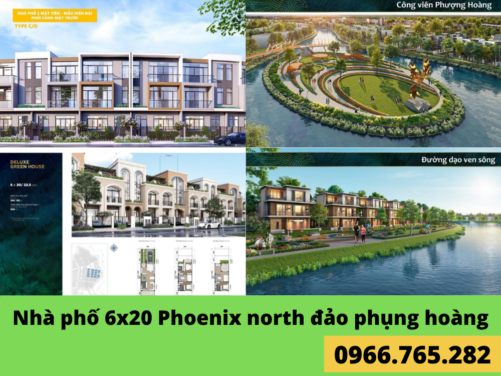 Chỉ còn duy nhất 2 căn nhà phố 6x20m đối diện clubhouse khu phoenix north5 đảo phượng hoàng aqua city hotline: 0966765282