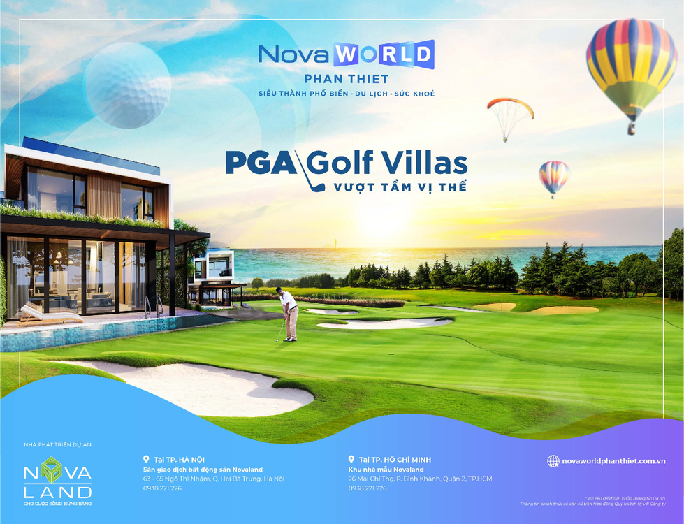 Rổ hàng biệt thự pga golf villas – novaworld phan thiết, 10x30m giá 15,9 tỷ